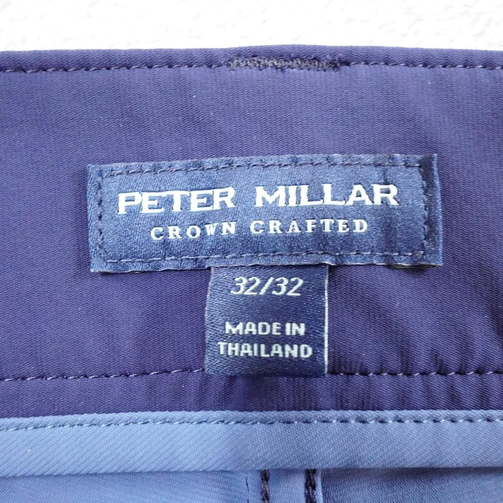 Peter Millar Golf Pants Mens 32 Blue Performance Stretch Business Casual Preppy